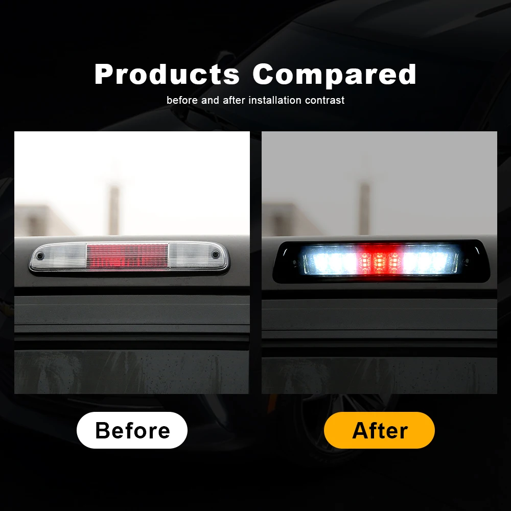 LED High Mount Third Brake/Stop Light Assembly White Red For Ford F-150 2009 2010 2011 2012 2013 2014