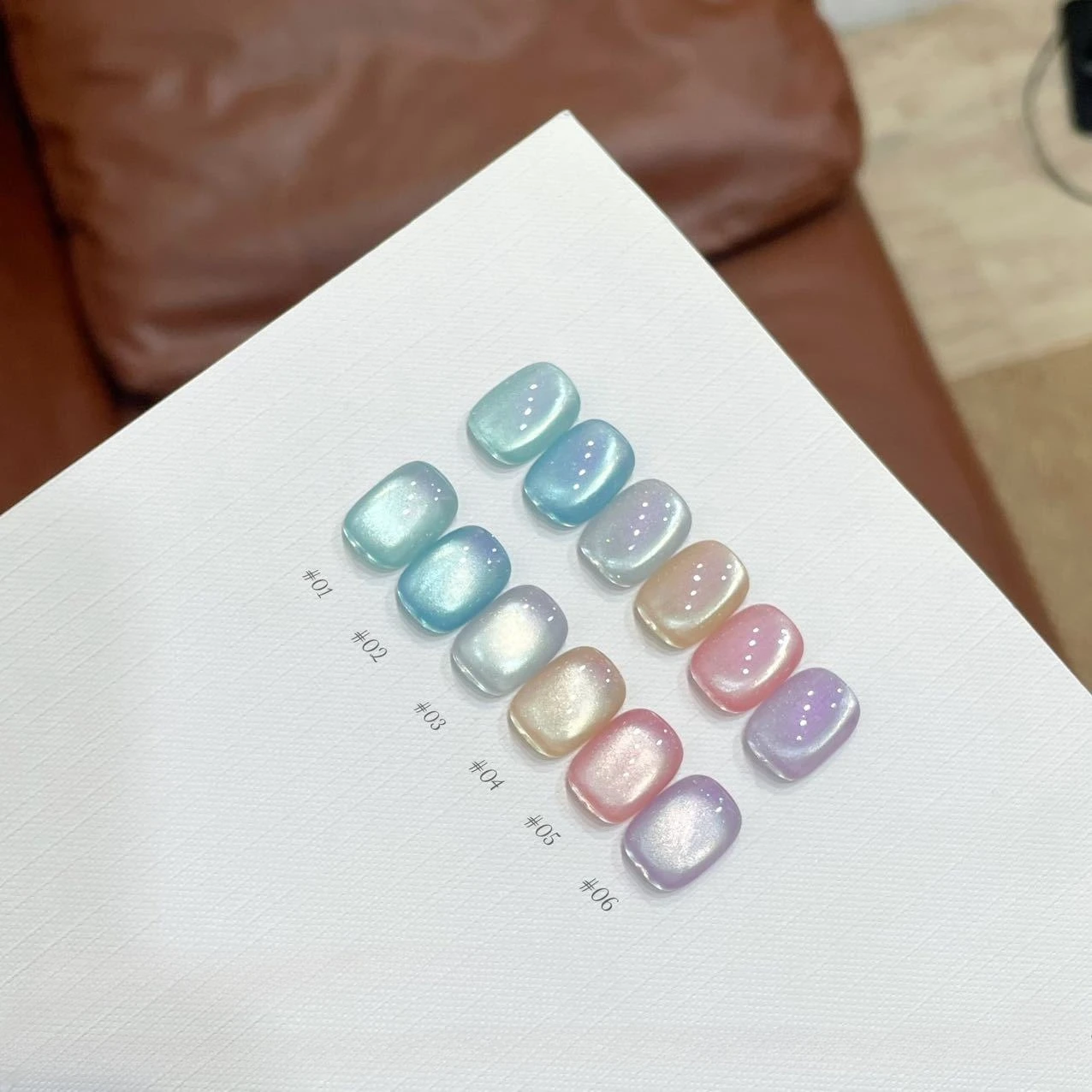

6Colors 12ml Colorful Mermaid Glass Bead Cat Magnetic Nail Gel Polish Semi Permanent Soak Off UV Gel Crystal Varnis for Manicure