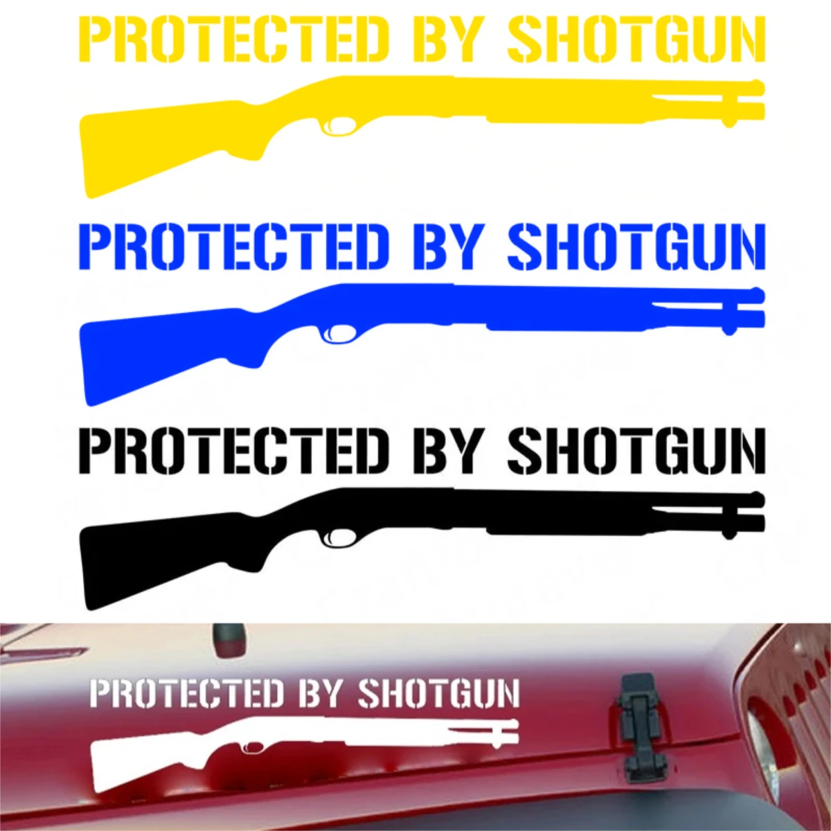 

Shotgun protected guard sticker off-road Campervan Laptop Phone Decoration accessories waterproof sunscreen PVC car sticker