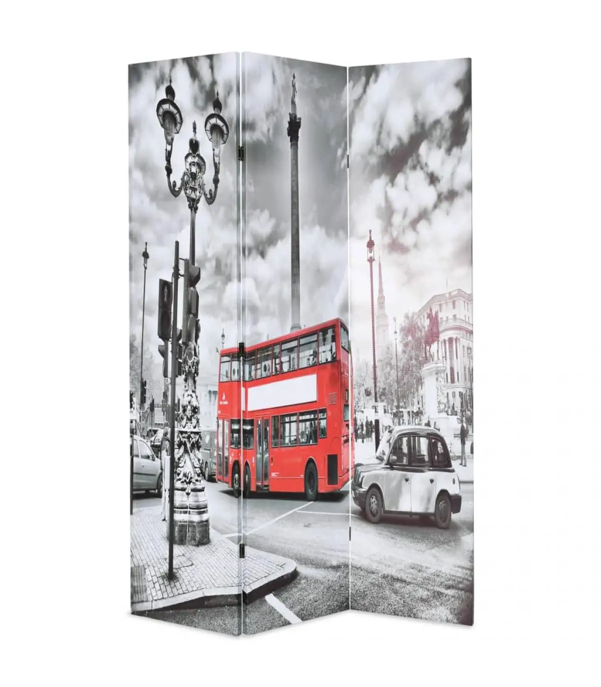 Room dividers screen folding divider 120x170 cm bus London Black and White