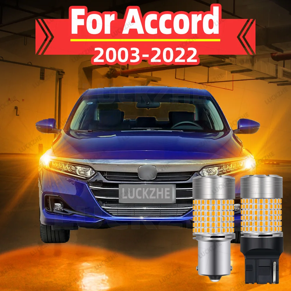 Turn Signal LED Lights For Honda Accord 8th 9th 7th 10th Gen 2012-2015 2016 2017 2018 2019-2022 2003-2008 Amber Indicator Bulbs