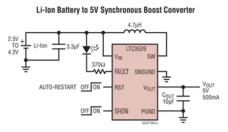 LTC3529EDCB LTC3529 - 1.5A, 1.5MHz Step-Up DC/DC Converter in 2mm * 3mm DFN