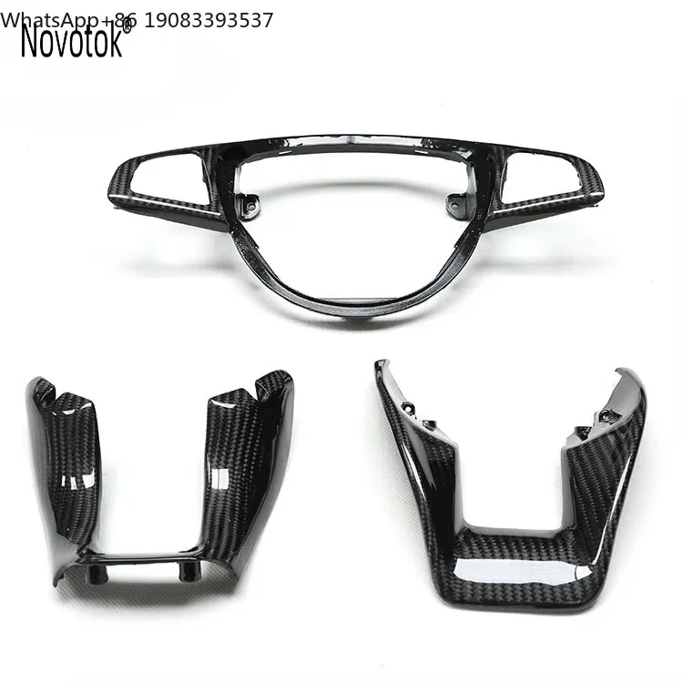 

Suitable For Mercedes Benz Carbon Fiber Steering Wheel Cover W205 C200 C63 Cla Gla45 Modified Steering Wheel Trim