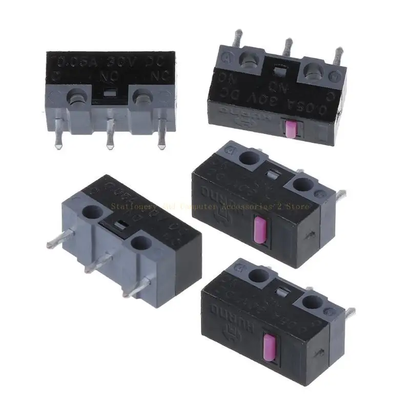 5Pcs Original HUANO Mouse Micro Switch Micro Button White/Blue/Pink/Yellow Dot