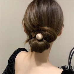 New Korean style hair ties wholesale retro brushed gold balls simple headband balls headband hair elastic band hair accessories