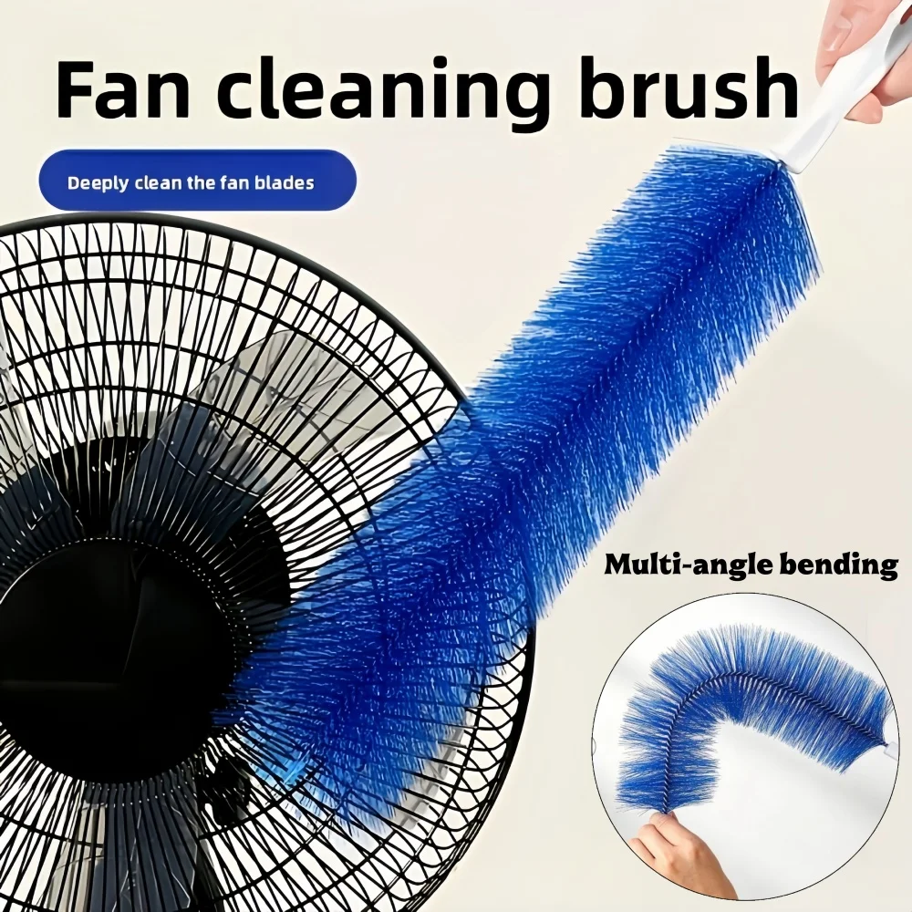 1/6pcs Bendable Microfiber Fan Duster Washable Long Bristles Brush Multifunctional for AC Blinds Window Efficient Cleaning Tool