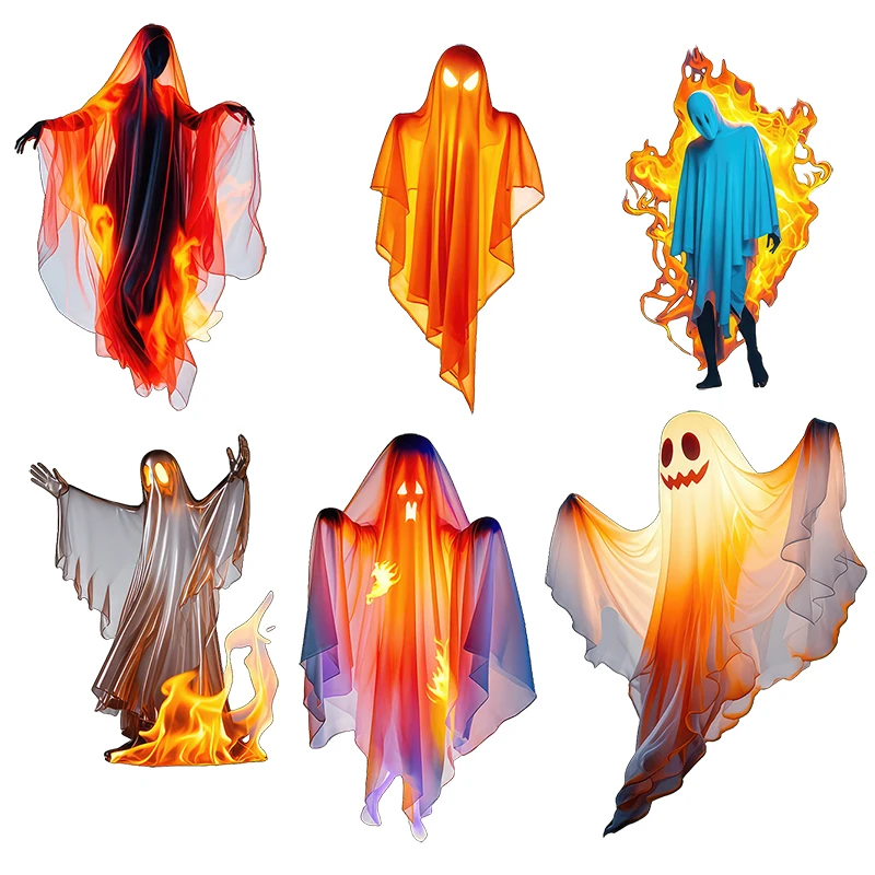 Three Ratels CFN184 Funny Ghost Cartoon Wall Stickers for Home Decoration Halloween decals