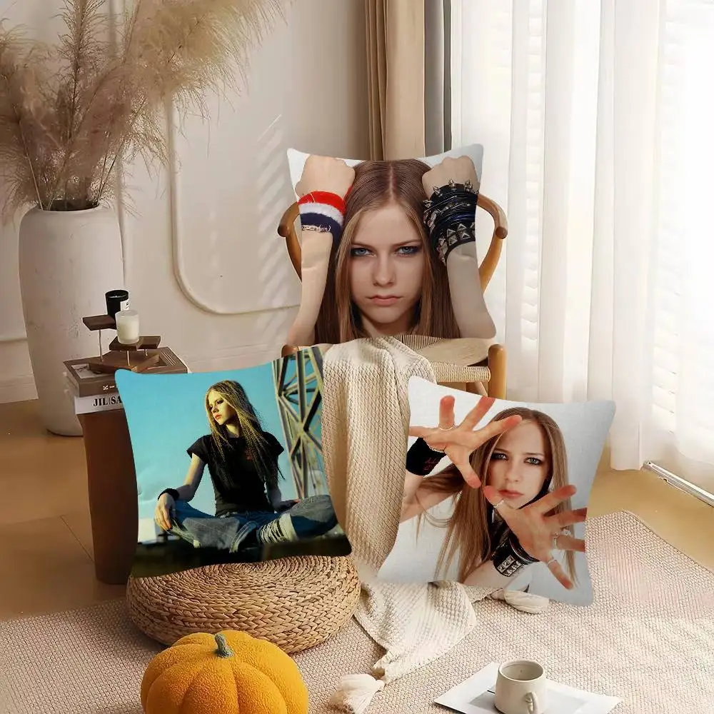 Singer Avril Lavigne Game For Cartoon Print Peripheral Pillow Case Cushion Cover Home Decor Birthday Gift Pillowcover