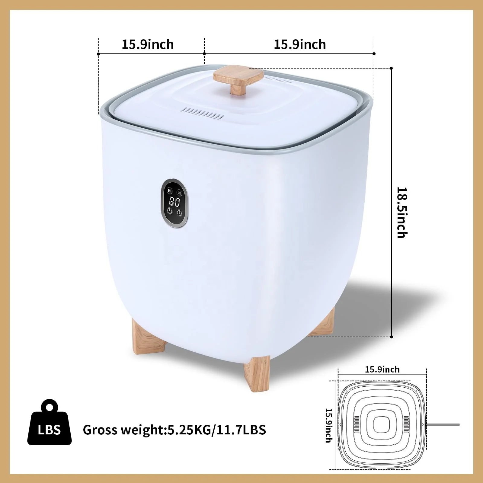 Smart Towel Warmer Bucket With Safe Heating Timer Compact Size CE Approved Bathroom Accessory