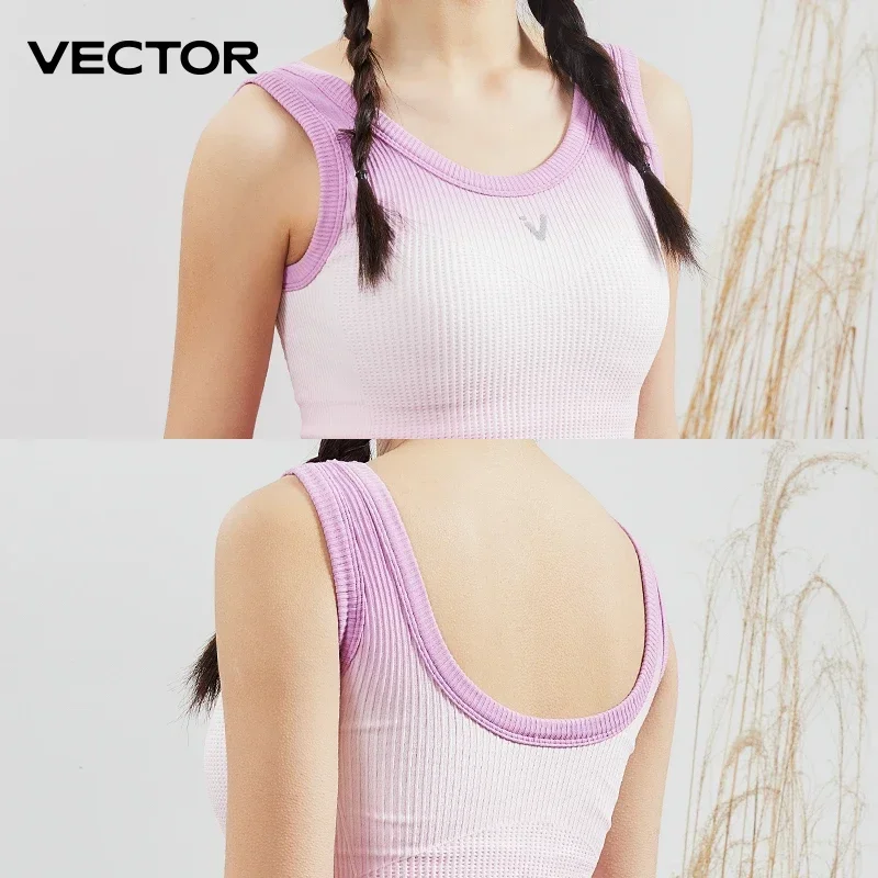 VECTOR Woman Seamless Yoga Vest with Lycra Fabric for Camping and Hiking