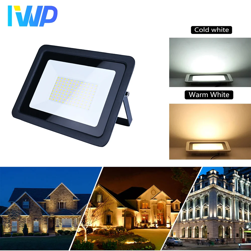 

LED Flood Light AC220V 10W 20W 30W 50W 100W Outdoor IP68 Waterproof Floodlight Spotlight Street Light Wall Lamp Garden Lighting