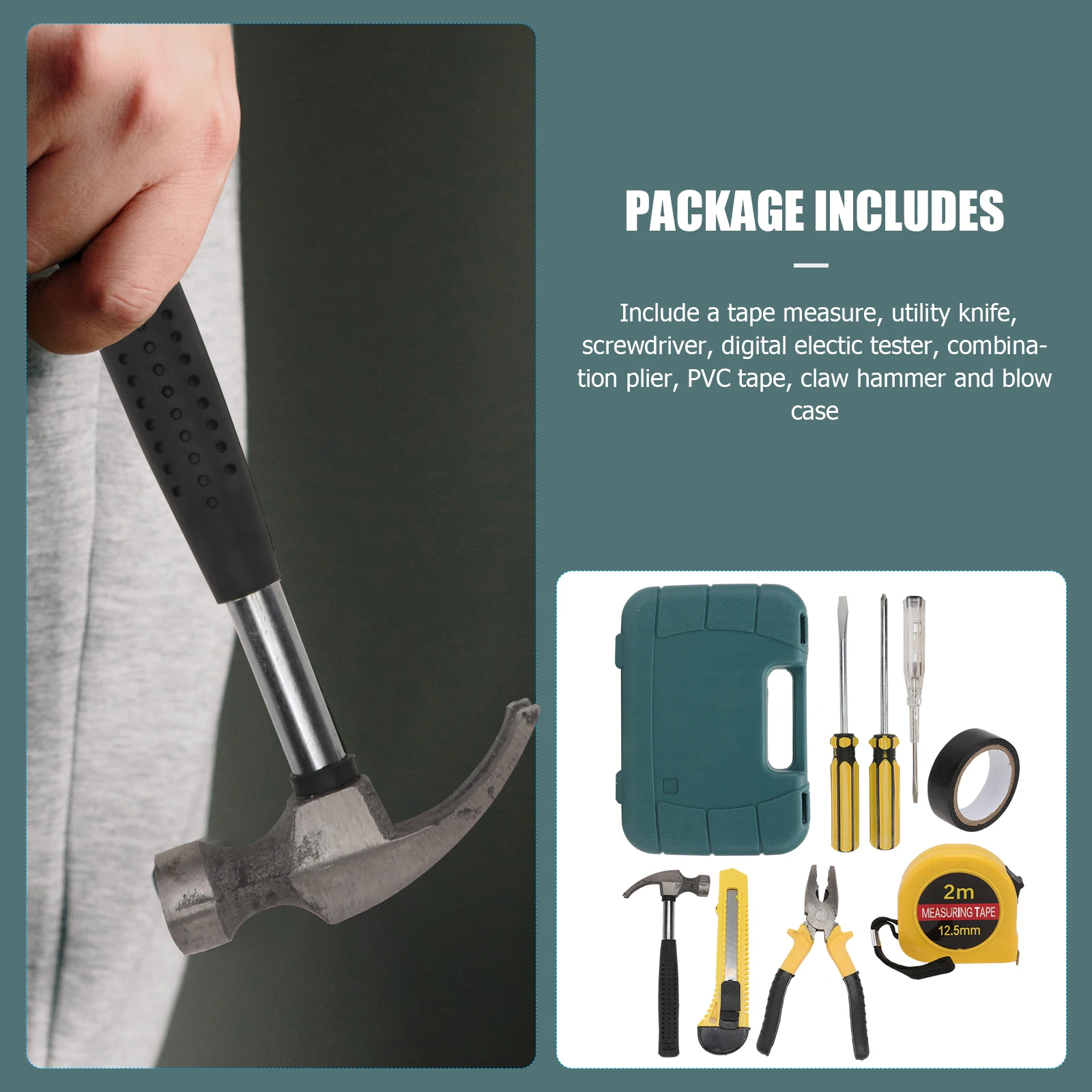 

9 pcs Household Home Repair Hand Set Multifunctional Screwdriver Kit Storage Case Precision Tools Car Parts Disassembly Heavy