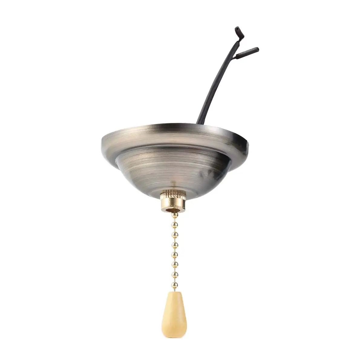 Ceiling Fan Pull Chain Set Smooth Round Beaded Iron Pull Cord for Lamp Light Switch Ceiling Fan Ventilation Fixture Replacement