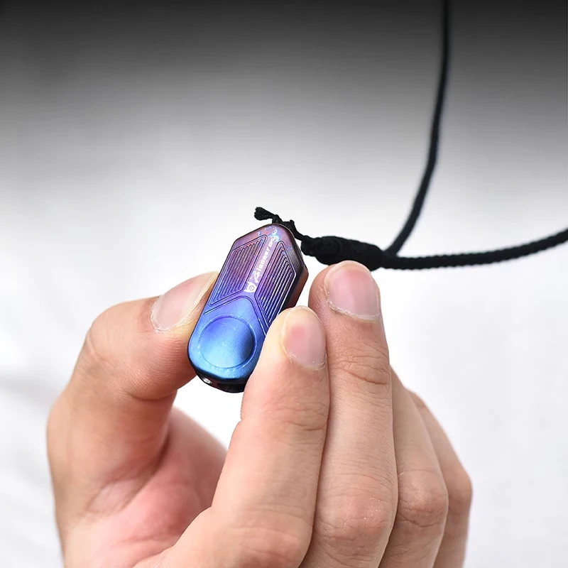 Outdoor Portable EDC Titanium Alloy Double Tube High Decibel Survival Whistle Referee Training Whistle Keychain Tool