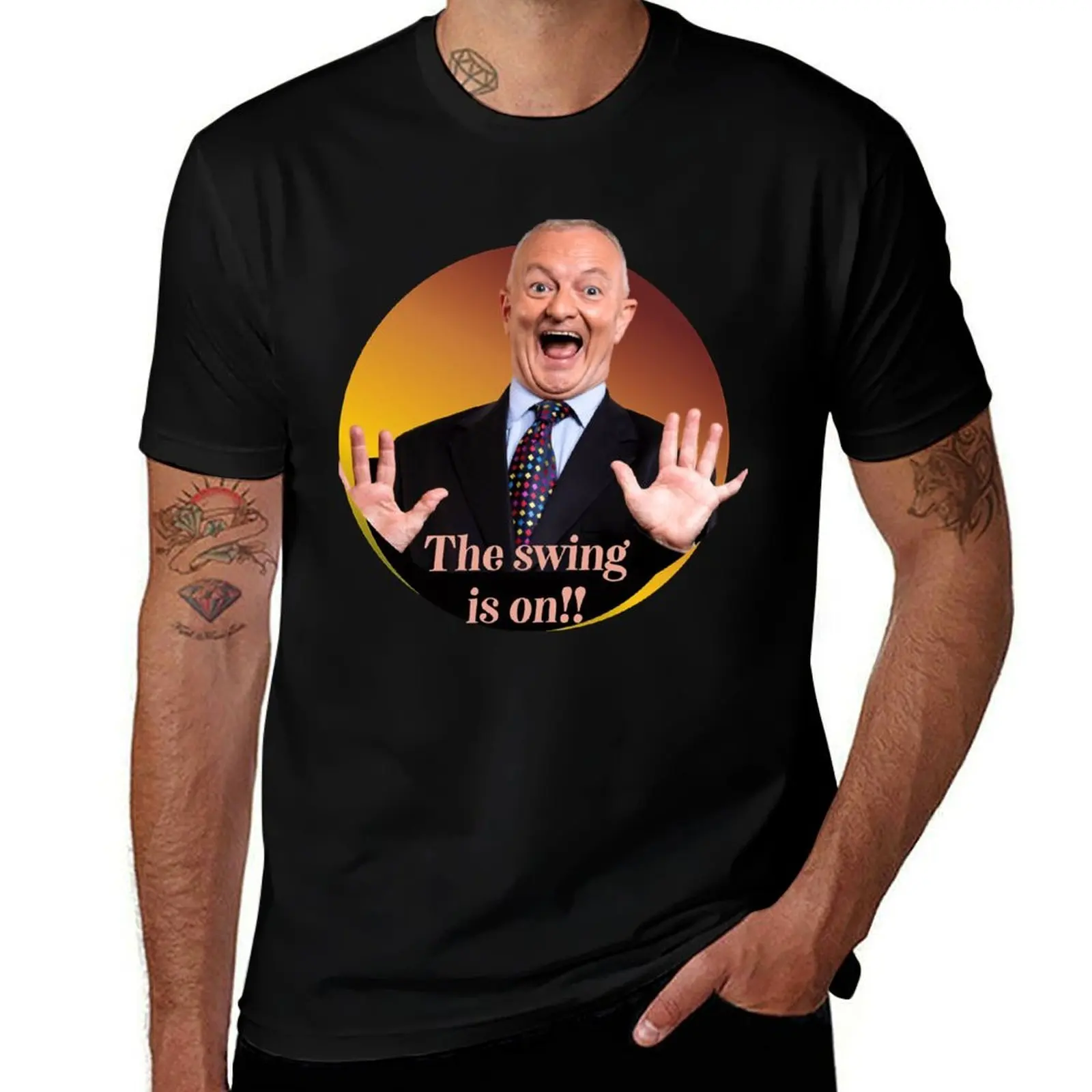 Music Vintage Retro The Swing Is On Funny Antony Green Vintage Photograp T-Shirt Festival Casual Short Sleeve T-Shirt