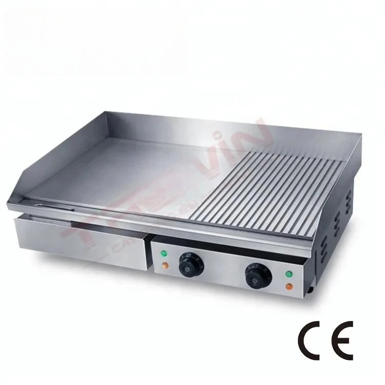 EG-818S Semi-flat Rib Commercial Countertop Electric Grill Machine Limited Time Discount