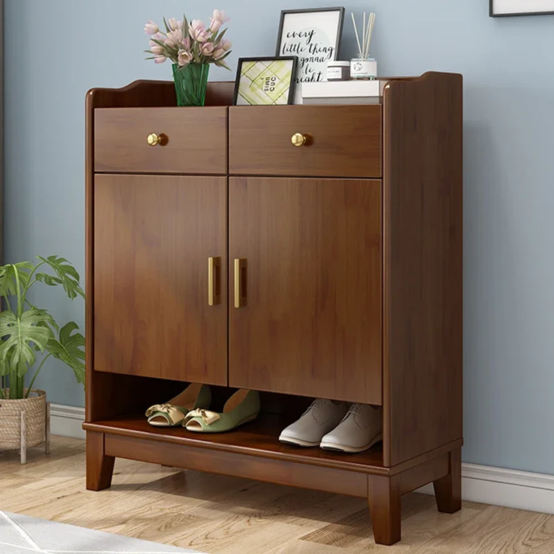 

Storage Mobile Shoe Cabinets Wooden Retro Living Room Rack Organizers Shoe Cabinets Bedroom Zapateras Organizador Furnitures