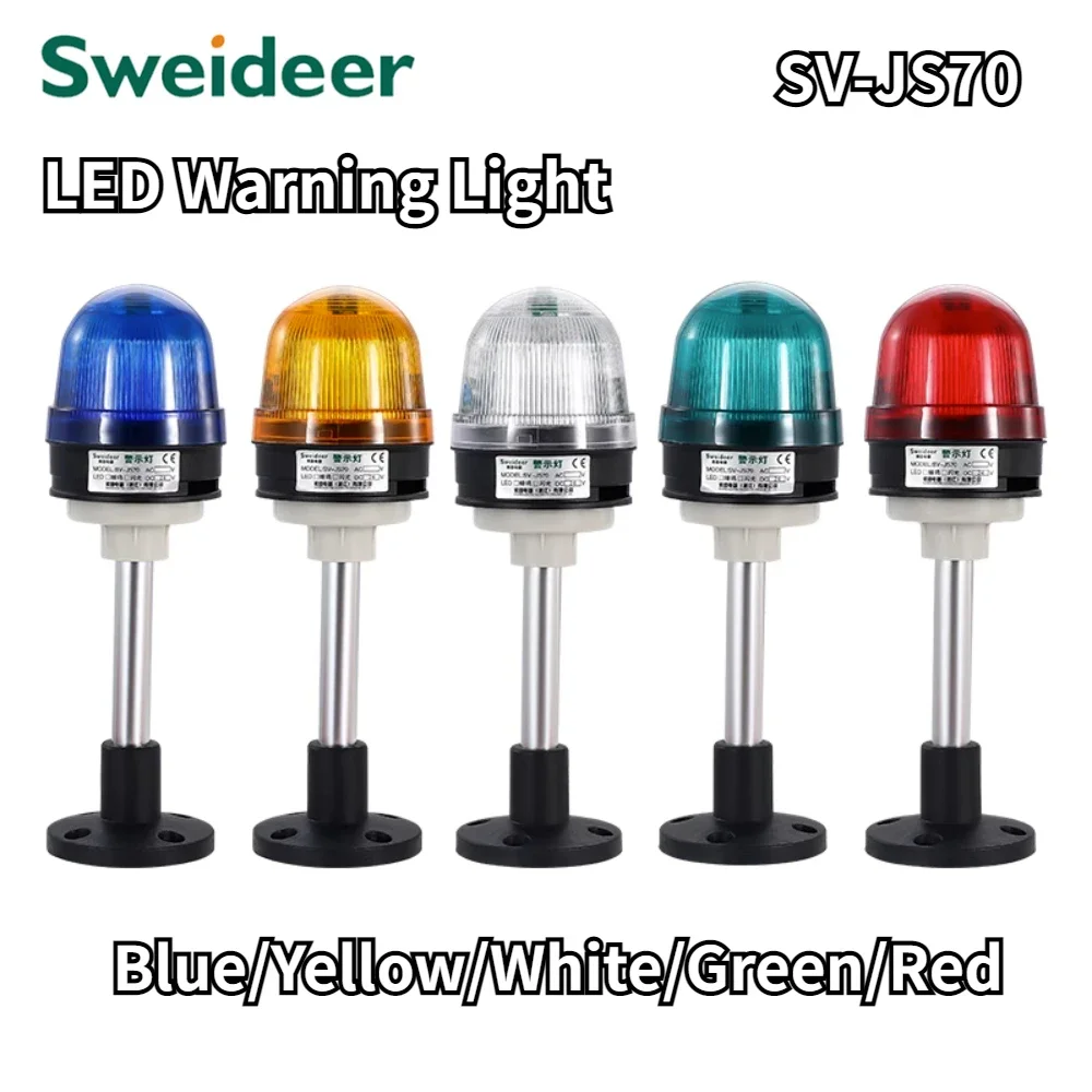 Alerta leds indicador led lâmpada de alarme verde amarelo vermelho azul pisca com campainha luz de advertência luz redonda 12v24v220v