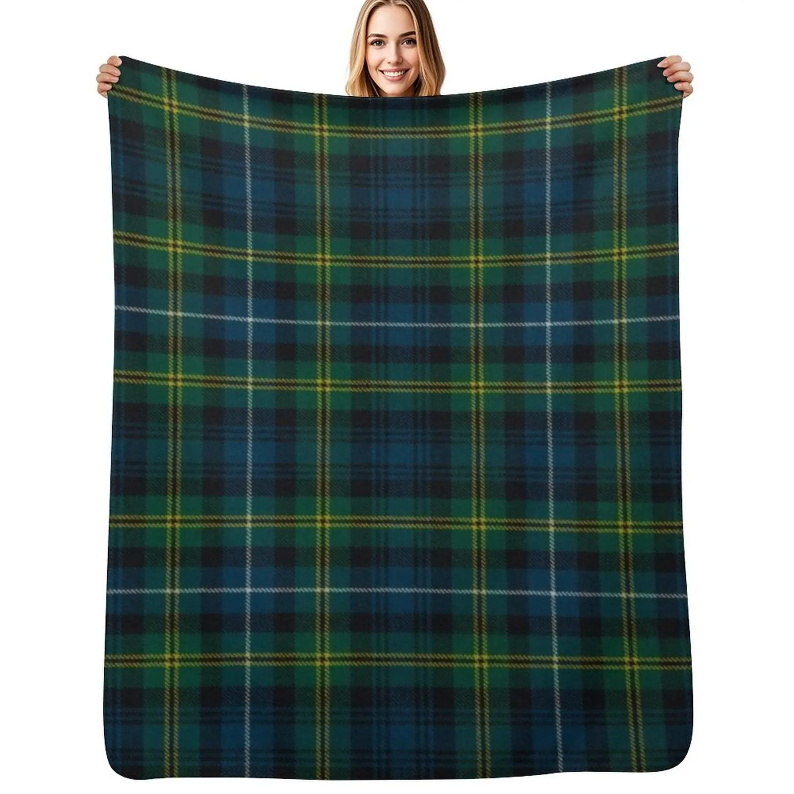 

Одеяло в шотландском шотландском клетку с лохматыми волосами, роскошные одеяла и пледы, одеяла