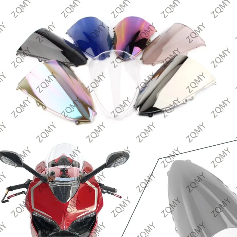 Motorcycle Windshield Windscreen Double Bubble For Ducati Panigale 899 1199 1199R 1199S 2011 2012 2013 2014 2015 2016 2017 ABS