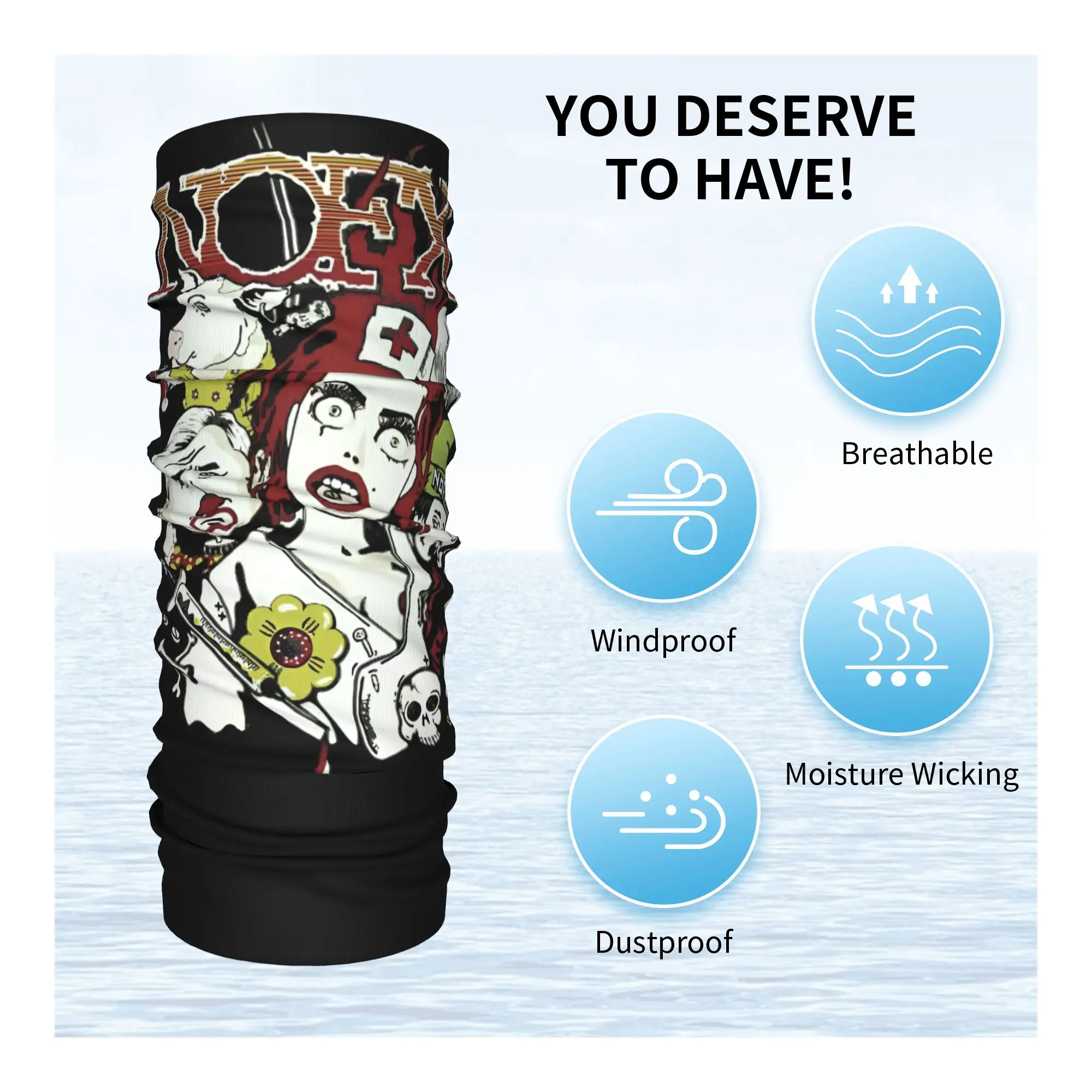 مخصص N-Nofxes خمر روك الشرير الرقبة الجراب الرجال النساء الأشعة فوق البنفسجية الوجه درع الشتاء باندانا وشاح للتزلج #3