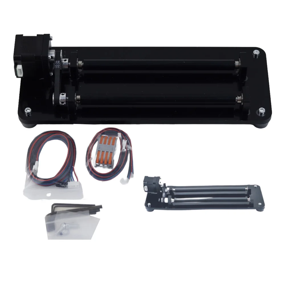 Rotary Engraving Roller Y-axis Engraver Rotary Roller Rotary Axis Attachment 360° Auto-Rotate for Cylinders 30-200mm