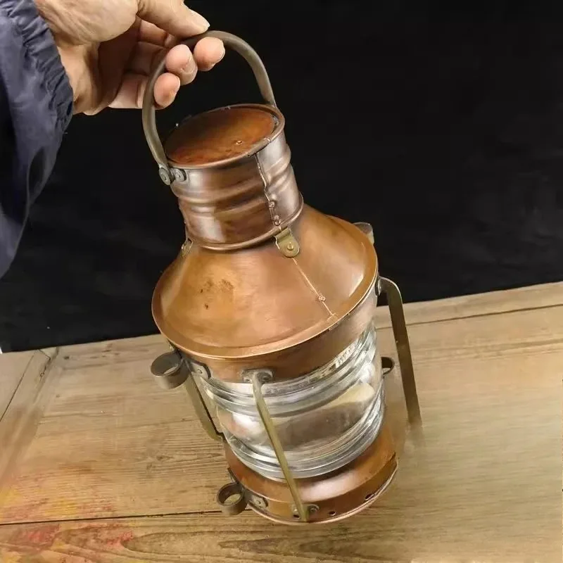 Western All Copper Vintage Medievale Rame Light Hong Kong Barca Old Side Rame Horse Light Camp