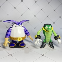 Cartoon Anime Sonics Series Vector & Big The Cat 8-9cm Action Figure Model Collectible Hedgehog Statue Desktop Decor Gift
