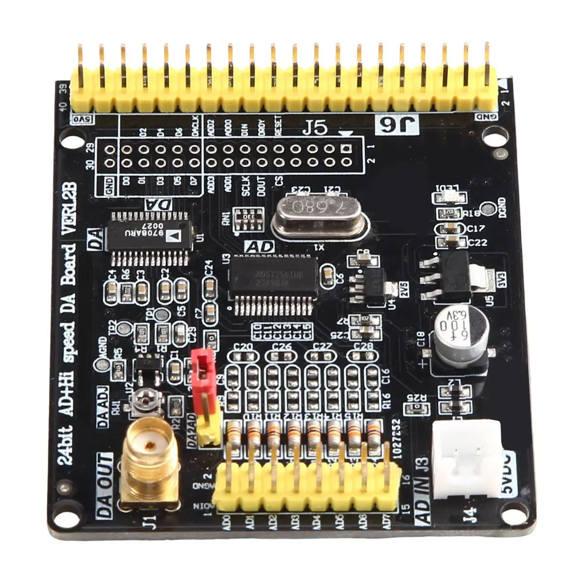 High Accuracy 24bit AD da 8 Channel Input ADS1256 AD9708 Extension Module FPGA Control