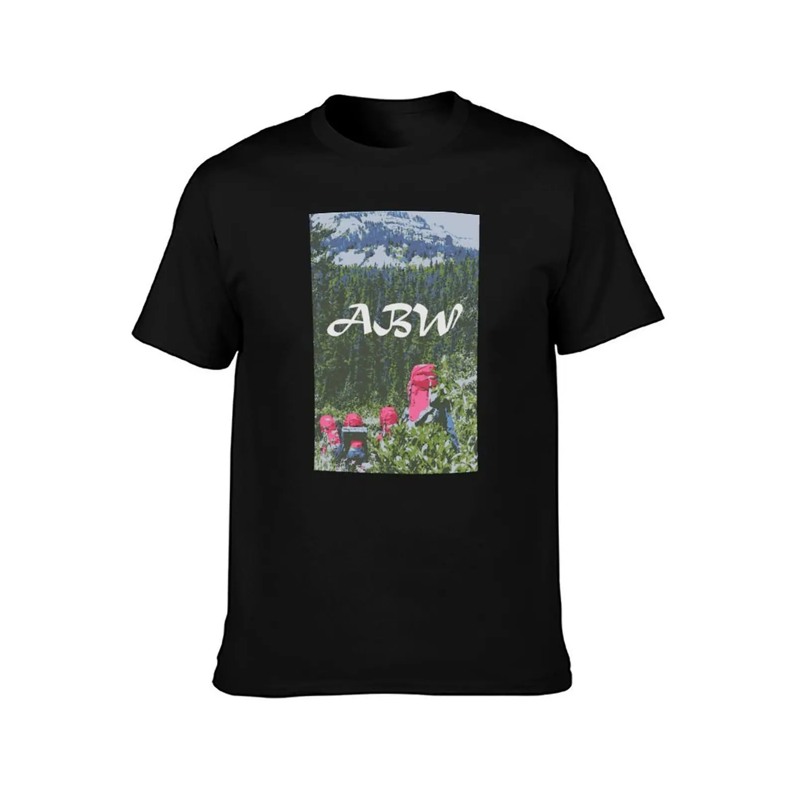 Backpacking in Backcountry Graphic, Absaroka Mountain Range Wyoming (ABW) T-Shirt Comfort Stretch Tee Shirt T-Shirt