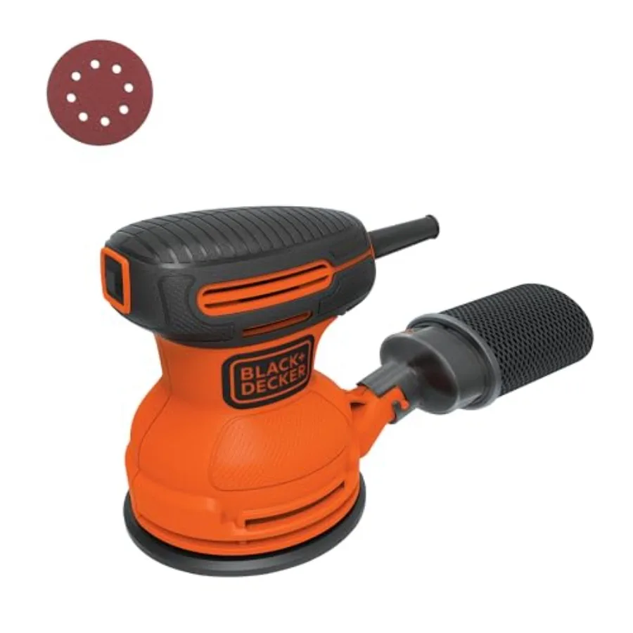 

Orbital Sander, 5 Inch, 2.0 Amp, 12000 OPM, Corded, 1 Sandpaper Sheet and Dust Bag Included BDERO100