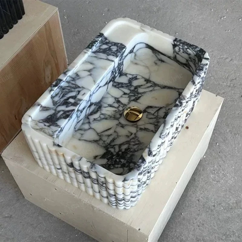 Elegant Modern Marble Bathroom Sink Villa Washbasin Stylish Countertops