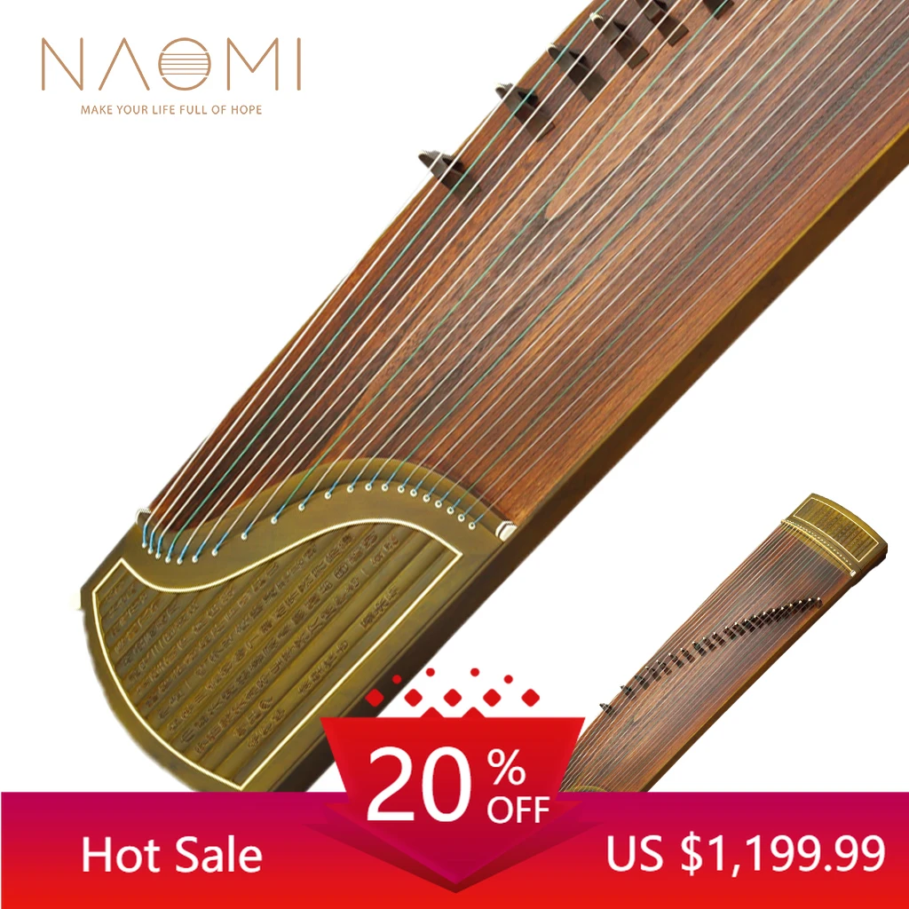 

NAOMI Top Level Nanmu Guzheng 21 Strings Chinese Zheng Zither Koto Handcraft Soomth Surface Precious Workmanship Fast Shipping