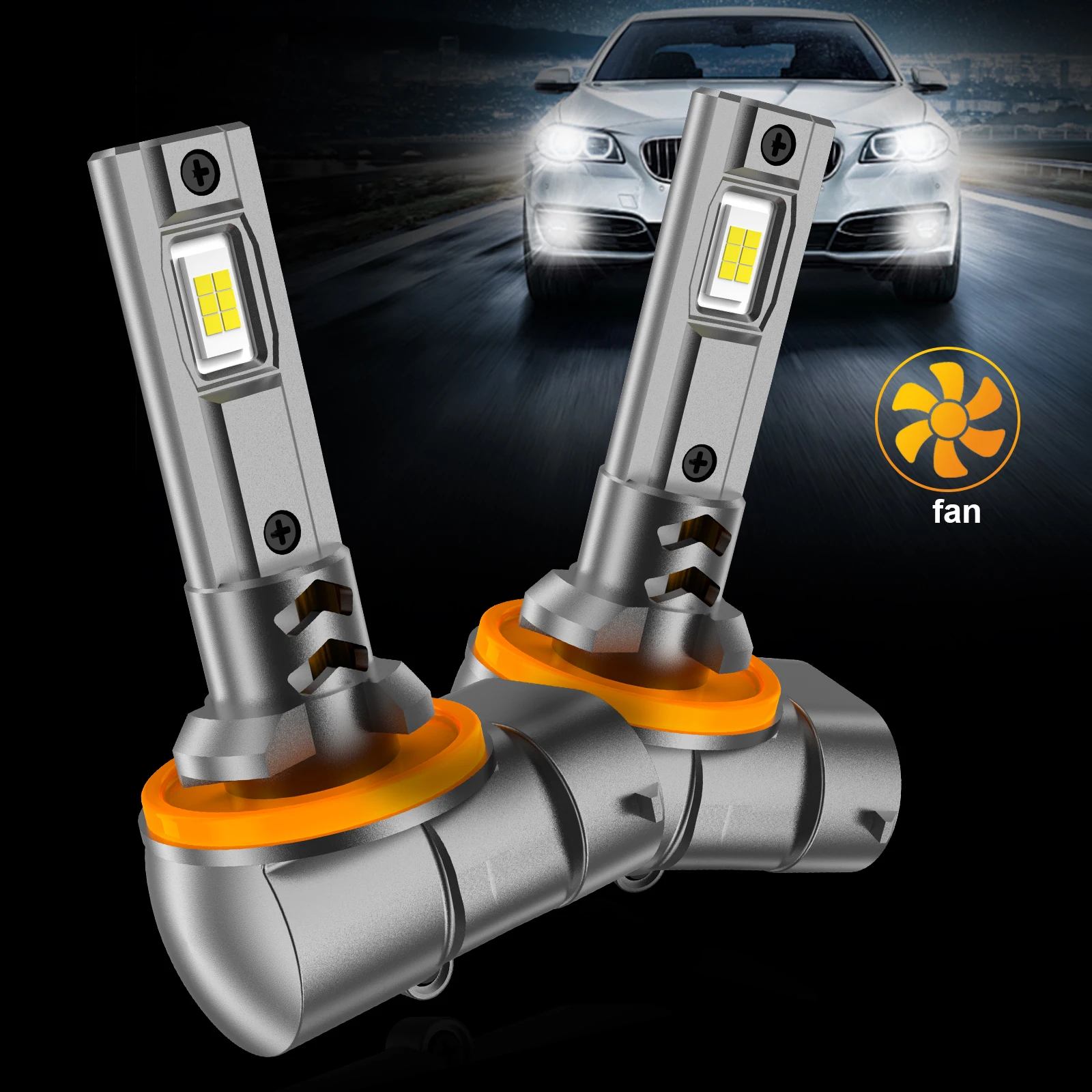 

Ivotow 2 шт. H27W/2 светодиодные фонари 880 H27W/1 H27 881 светодиодные противотуманные фары белые DRL дневные ходовые огни для автомобиля автомобильная 12 В