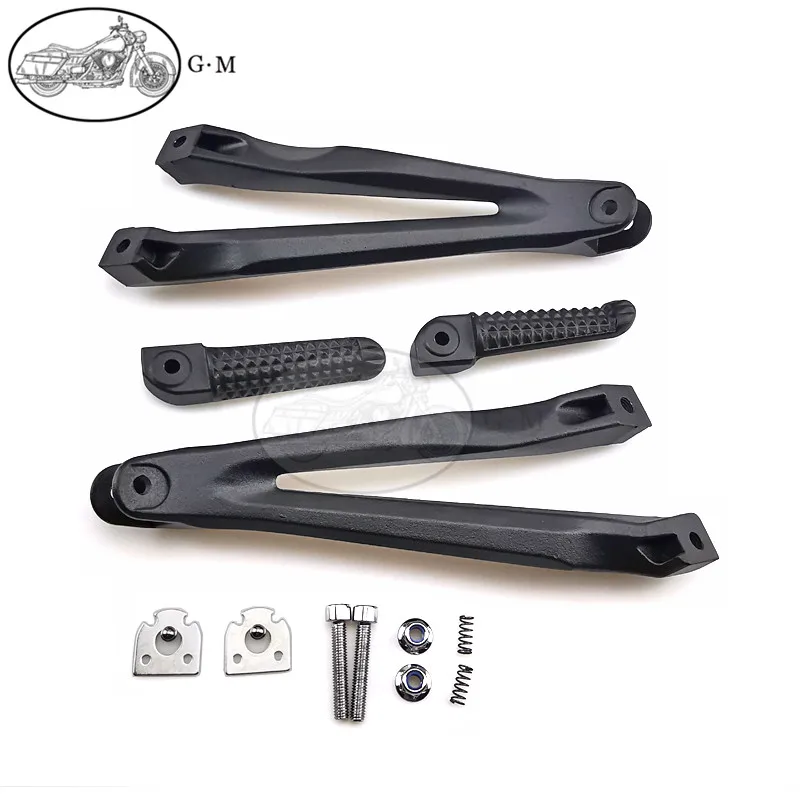 Motorcycle Rear Footrest Foot Pegs Bracket Set For Yamaha YZF R1 YZF-R1 2004 2005 2006 2007 2008