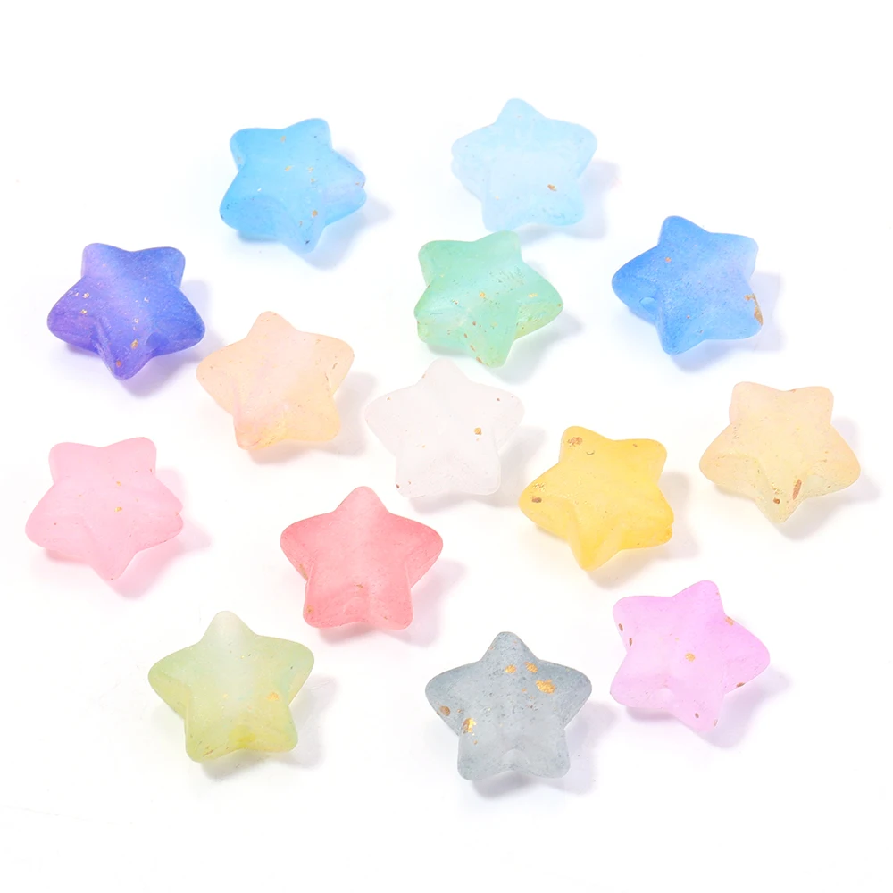 200pcs 9x10mm Star Acrylic Beads Colorful Transparent Loose Spacer Beads For Jewelry Making DIY Bracelets Beading Accessories image 6