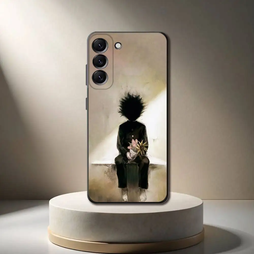 クールな M-Mob Psycho 100 電話ケース、サムスンギャラクシー A 73、72、51、53、52、71、22、5G、ノート、J7、8、9 ソフトブラックカバー用