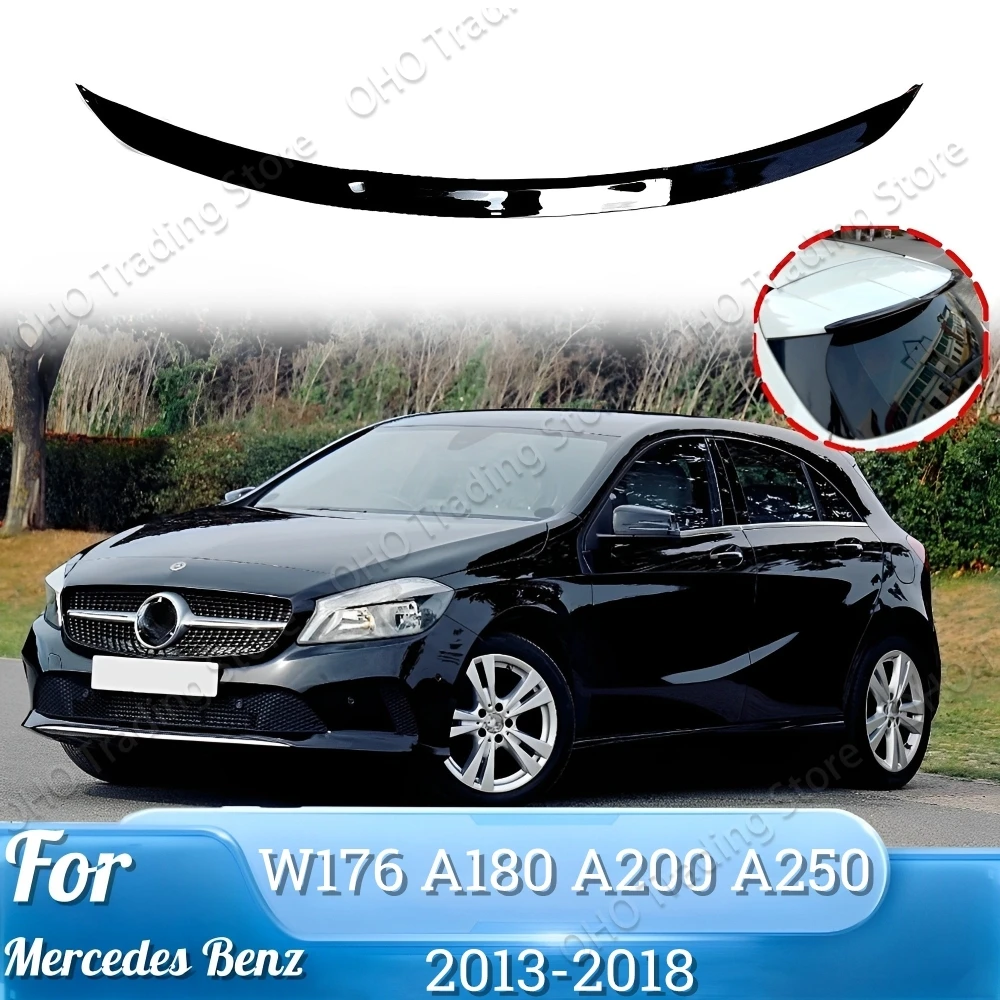 Car Rear Roof Trunk Spoiler Wing For Mercedes Benz A Class W176 A160 A180 A200 A250 A260 A45 2013-2018 Exterior Tuning Splitter