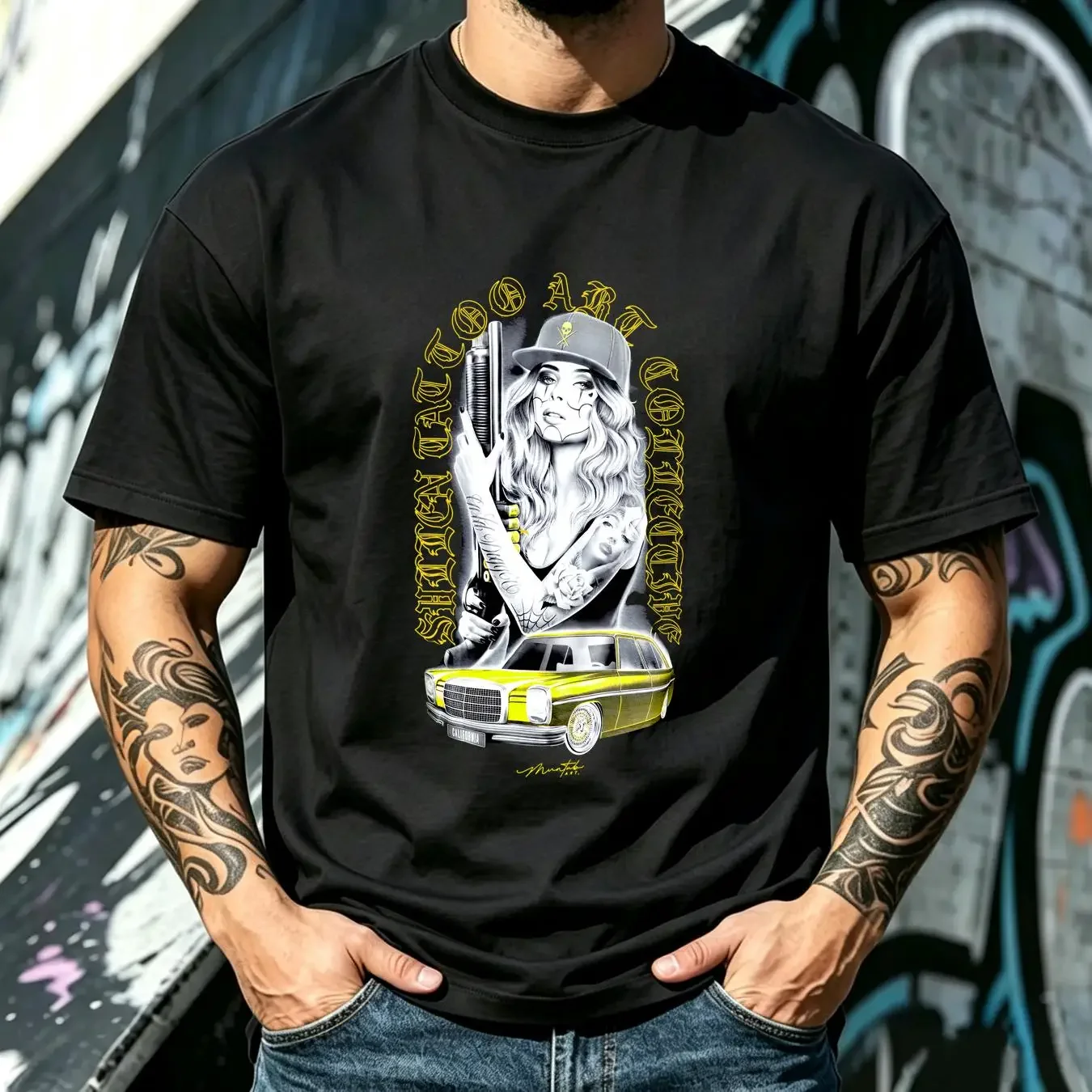 washed T Shirt Sullen Men's Golden Eye Standard Black  Clothing Apparel vintage Washed Stylish graphic Stretched Versatile