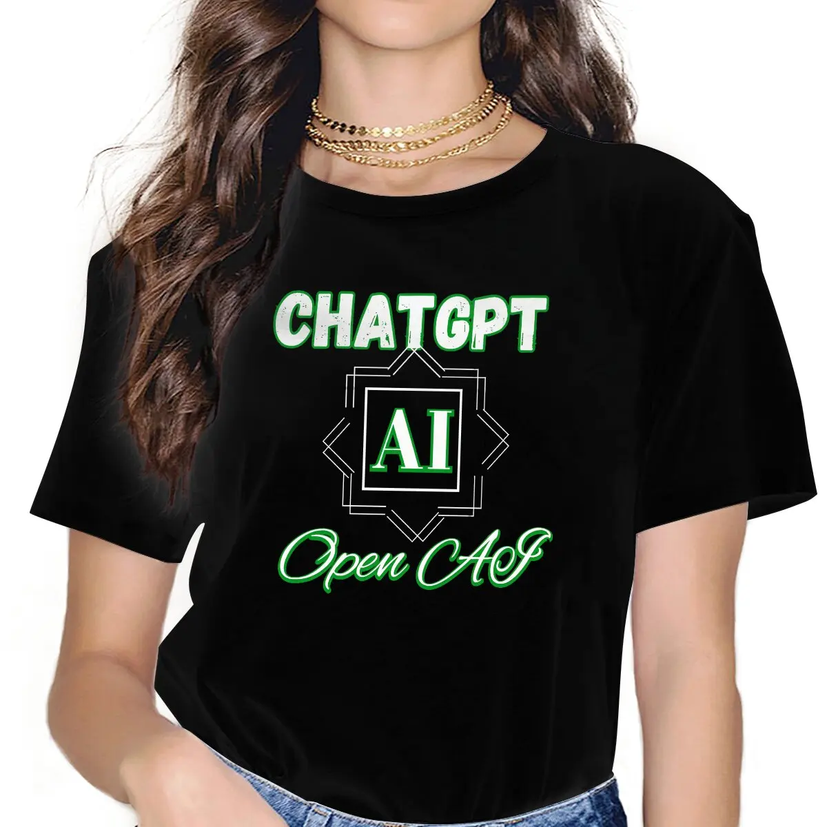 ChatGPT Open AI Design T Shirt Fashion Women's Tees Summer Harajuku Crewneck Polyester TShirt