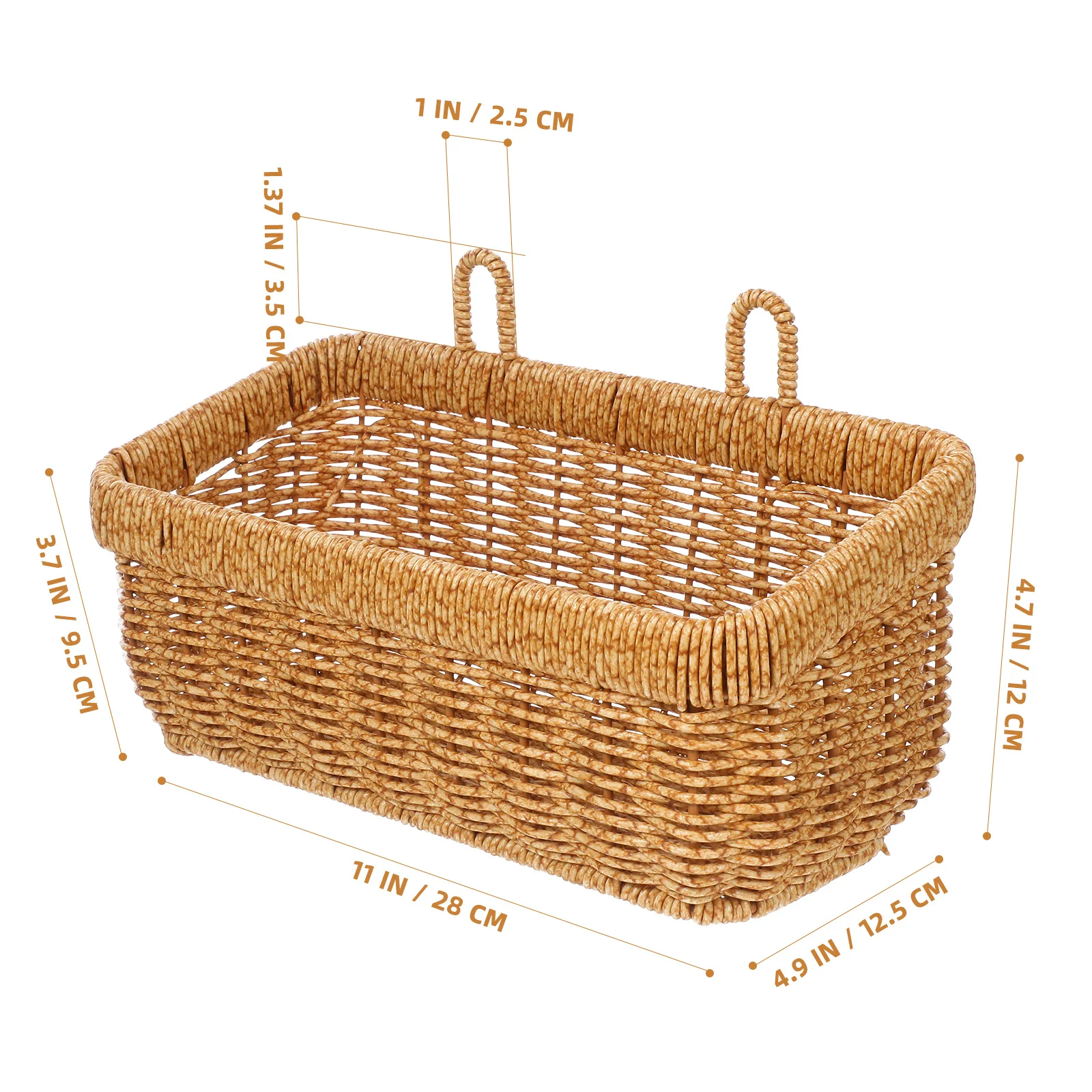 

Wall Hanging Kitchen Basket Woven Storage Basket PP Iron Material for Fruit Vegetable Garlic Ginger Organizer Woven Wall Baskets
