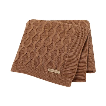 Cobertores do bebê de malha algodão infantil carrinho swaddling super macio dormir cobre recém-nascidos meninas cama colcha meninos sofá 100*80cm