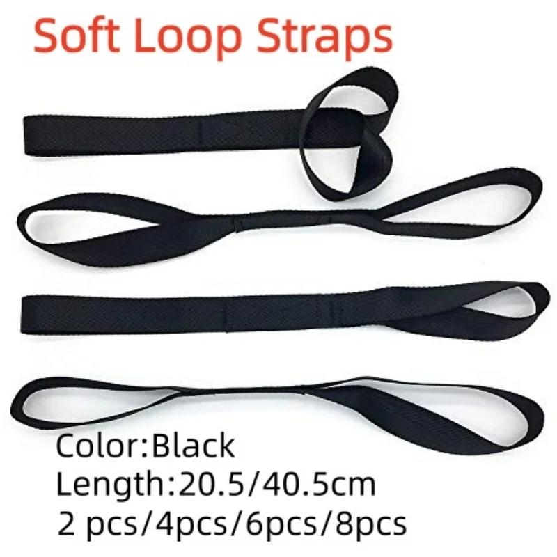 Nylon Soft Loop Tie Down Straps Universal Durable Heavy Duty Cargo Securing Belts for ATV, Motorcycle, Lawn Mower