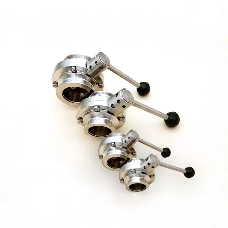 KF16 KF25 KF40 KF50 فراغ دليل فراشة صمام 304 الفولاذ المقاوم للصدأ الفولاذ المقاوم للصدأ قطع تدفق تحكم محلية الصنع