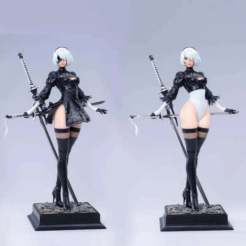 Nier:Automata Miss 2B High-Slit Combat Suit High Quality GK Figures Desktop Ornament Trendy Toy Statue Model Collectible Gift