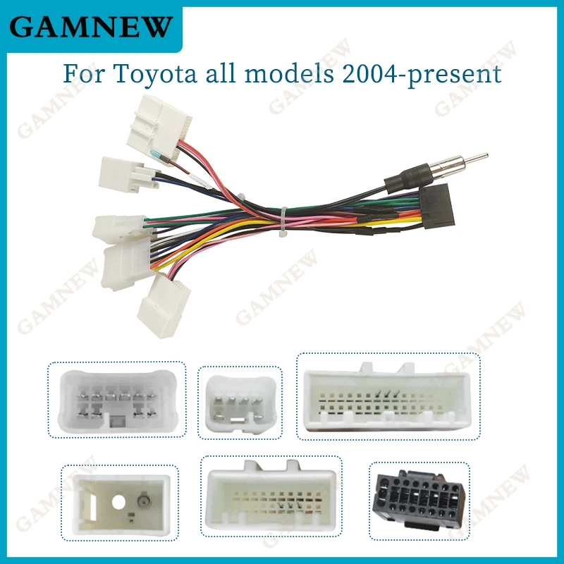 16 PIN Car ISO Radio Wire Wiring Harness Adapter for Toyota Stereo Radio Receiver Wire Harness Cable
