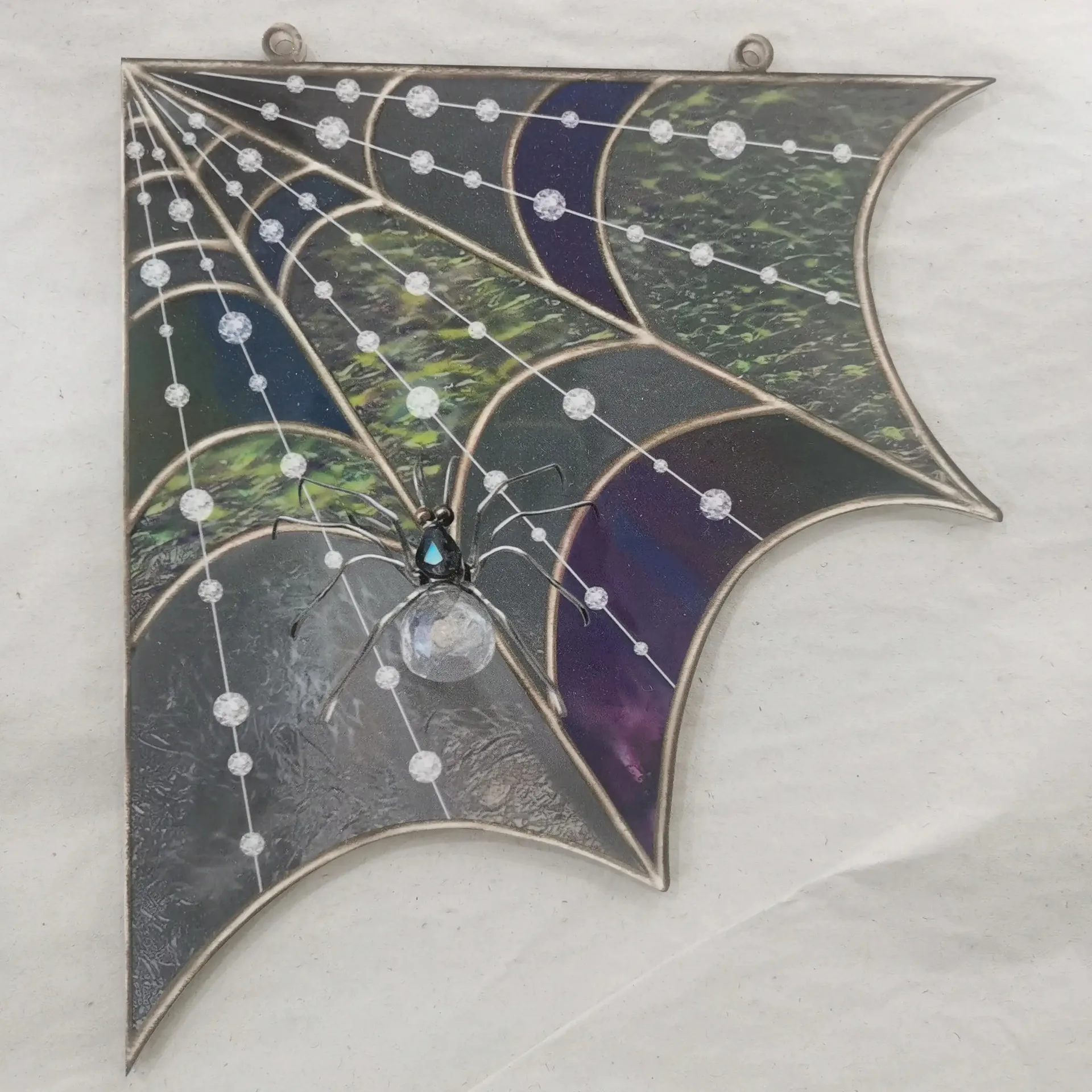 Halloween spider web 3D visual effect design corner acrylic wall mounted
