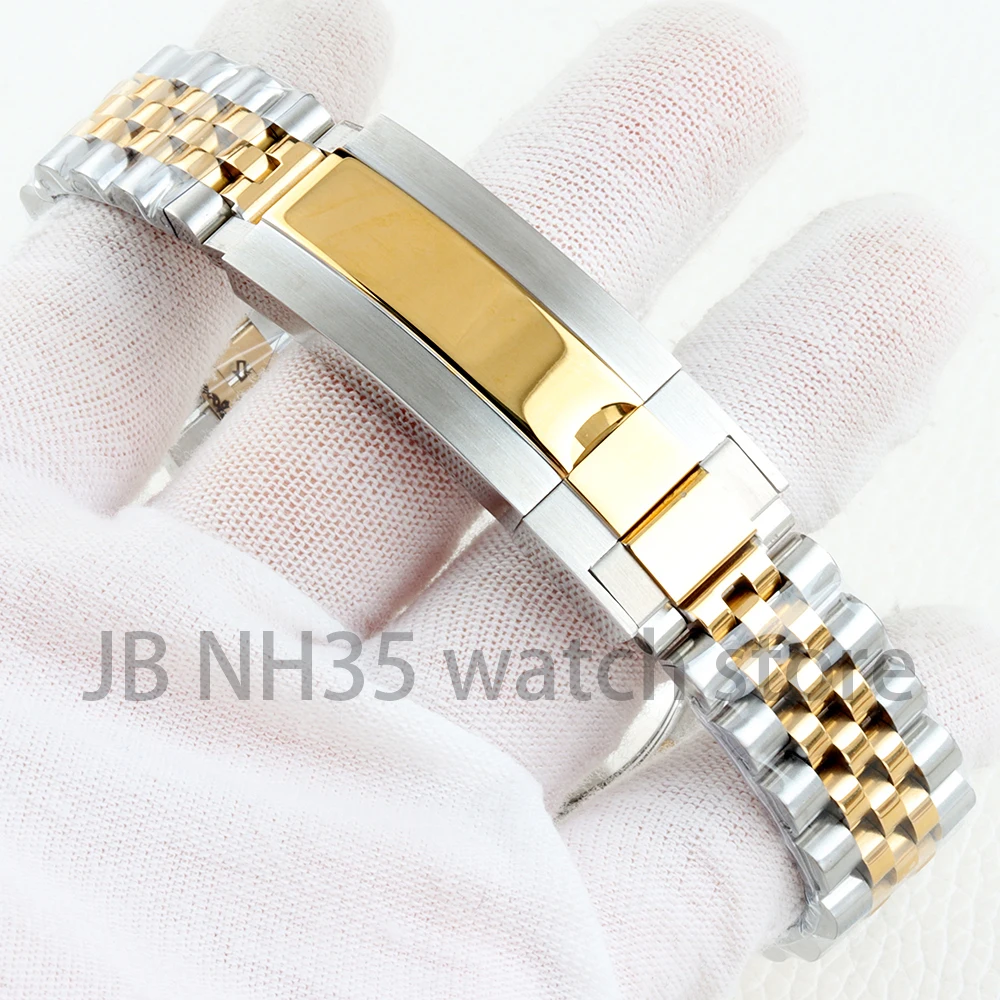 Rose Gold/Gold 36mm/39mm Watch Case 20mm Jubilee Strap Stainless Steel Bracelet for Datejust NH35 NH36 Movment 28.5mm Dial