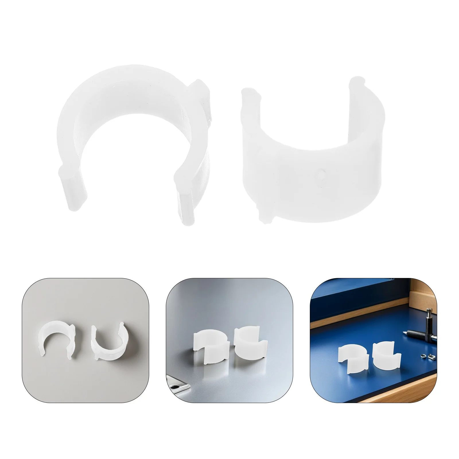 

20Pcs Curtain Rod Supports Heavy Duty Brackets Non Slip Curtain Rod Holders for Wall Ceiling Drapery Mounting Hardware