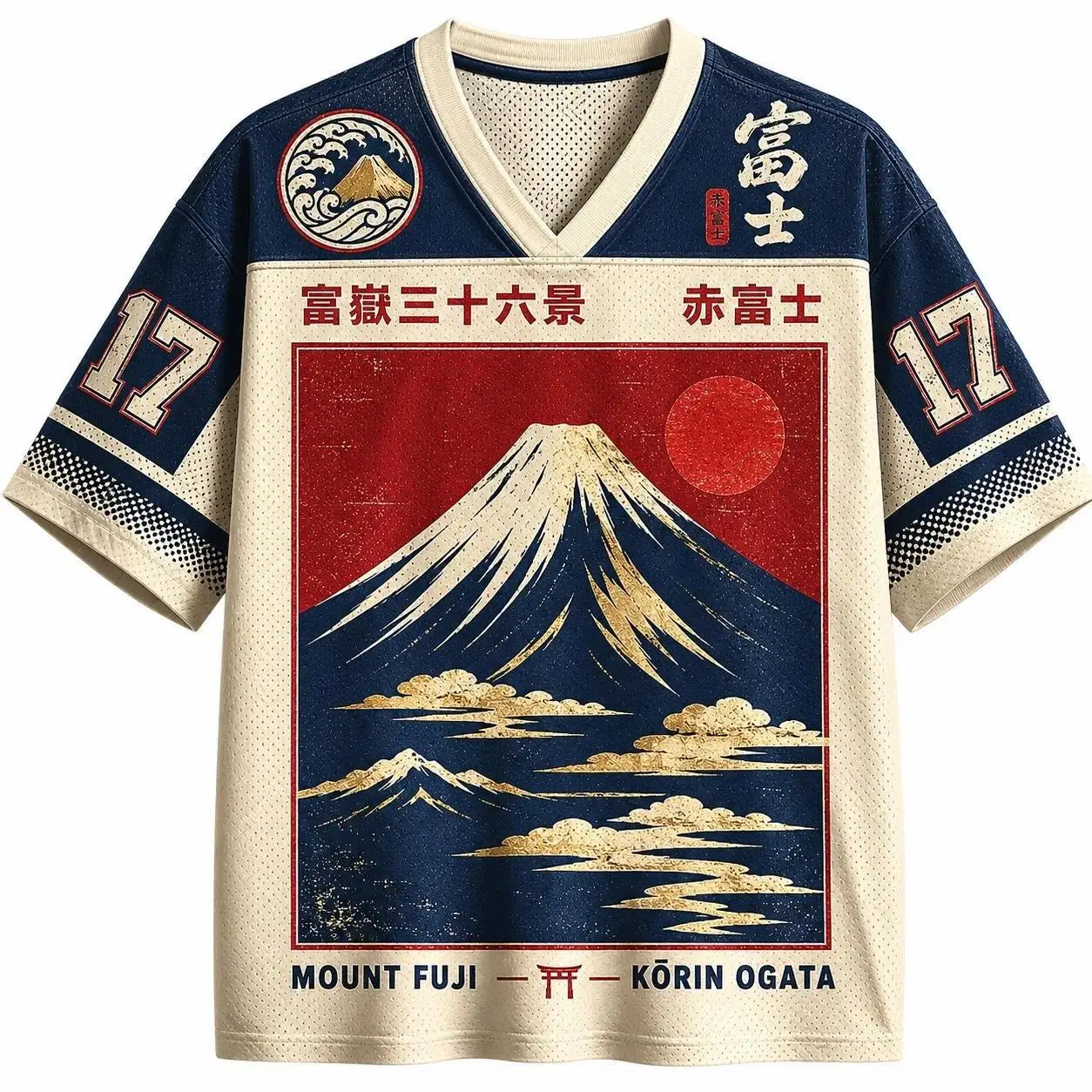 Summer 2026 Fashion Fun Japan Mount Fuji Sunset Landscape 3D Printed Quick Drying T-shirt Casual Loose V-neck T-shirt Large